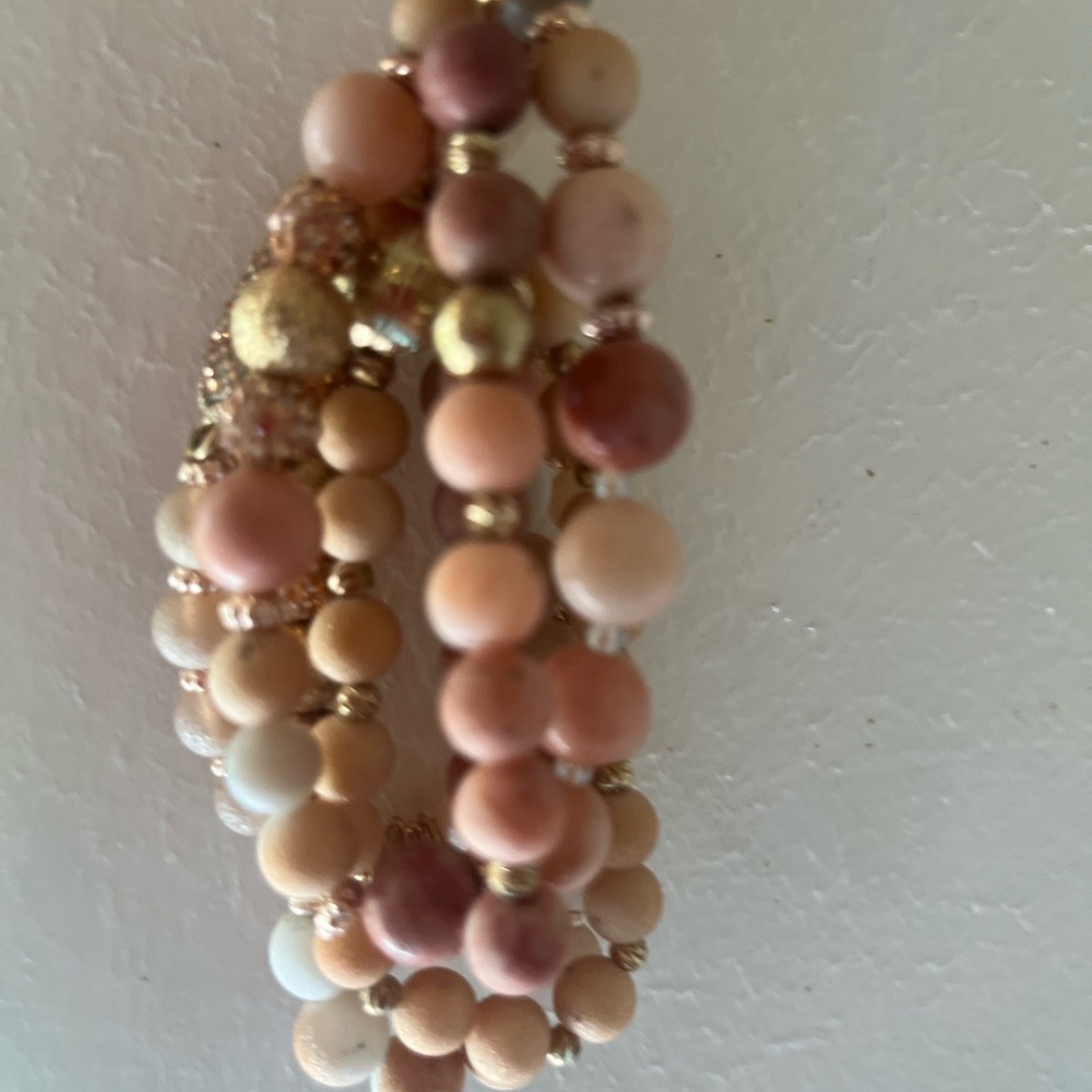 Five strand glass bead plus bracelet absolutely beautiful